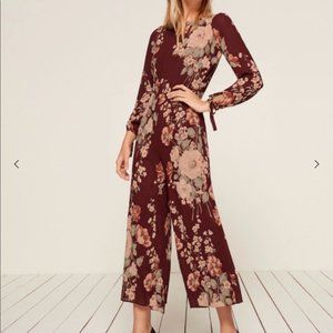 Reformation Missy Cropped Floral Jumpsuit in Ava
